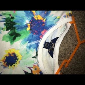 POLO RALPH LAUREN GIRLS FLORAL TERRY SHIRT